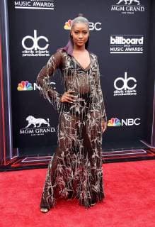 Justine Skye arriving at the Billboard Music Awards in Las Vegas, Nevada - May 20, 2018 - Billboard Music Awards 2018, Las Vegas Nevada United States MGM Grand Garden Arena  Copyright: xScooterx h_00511324