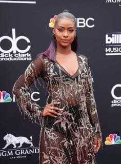 Justine Skye arriving at the Billboard Music Awards in Las Vegas, Nevada - May 20, 2018 - Billboard Music Awards 2018, Las Vegas Nevada United States MGM Grand Garden Arena  Copyright: xScooterx h_00511326