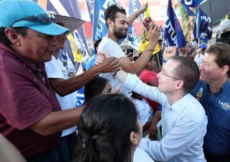 May 22, 2018 - EUM20180521POL13.JPG.COLIMA, Col., ElectionsElecciones-Anaya.- El candidato a la Presidencia de la Republica por la coalicion Por Mexico al Frente, Ricardo Anaya Cortes, encabeza mitin este 22 de mayo 2018, en el Modulo Empresarial de la Feria de Colima, como parte de sus actividades proselitistas. Foto: Agencia EL UNIVERSALAriel OjedaMAR.  - ZUMAu78_ 20180522_zaf_u78_580 Copyright: xElxUniversalx