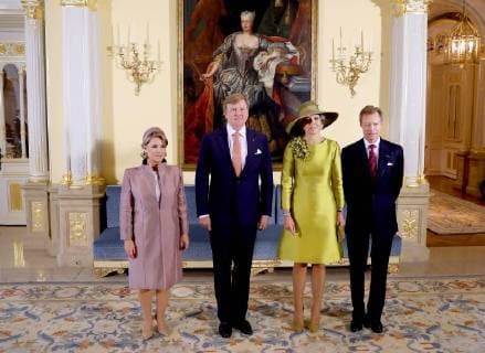 Entertainment Bilder der Woche KW21 Entertainment Bilder des Tages 23-05-2018 Statevisit Queen Maxima and King Willem-Alexander on the 1st day of the 3 day statevisit to Luxembourg. Welcome at palace Grand-Ducal by Grand duke Henri and Grand duchess Maria Teresa  Copyright: xPPEx