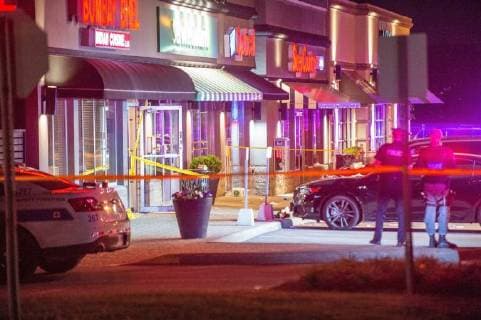 May 24, 2018 - Mississauga, CAN., 24 May 2018 - Fifteen people were rushed to hospital, 3 in critical condition, after a bomb exploded in a Mississauga, Canada, Indian Restaurant. The explosion happened around 10:30 PM in the Toronto suburb, west of the city. Police are searching for two suspects. - ZUMAb167 20180524_zap_b167_005 Copyright: xVictorxBirox