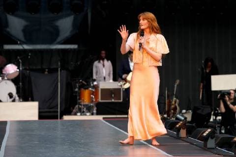 English Indie Rock band Florence & The Machine are pictured on stage performing at The London Stadium in The Queen Elizabeth Olympic Park, London, as a support act to The Rolling Stones. MAY 25th 2018  MTXx181889