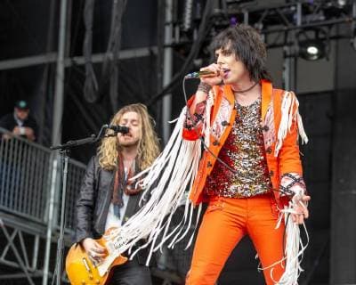 May 25, 2018 - Napa, California, U.S - ADAM SLACK and LUKE SPILLER of The Struts during BottleRock Music Festival at Napa Valley Expo in Napa, California Napa U.S. - ZUMAs135 20180525_zap_s135_551 Copyright: xDanielxDeSloverx