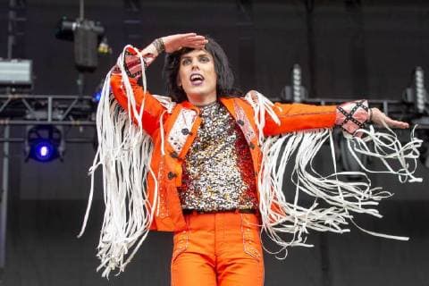 May 25, 2018 - Napa, California, U.S - LUKE SPILLER of The Struts during BottleRock Music Festival at Napa Valley Expo in Napa, California Napa U.S. - ZUMAs135 20180525_zap_s135_552 Copyright: xDanielxDeSloverx
