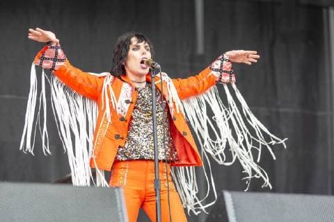 May 25, 2018 - Napa, California, U.S - LUKE SPILLER of The Struts during BottleRock Music Festival at Napa Valley Expo in Napa, California Napa U.S. - ZUMAs135 20180525_zap_s135_553 Copyright: xDanielxDeSloverx