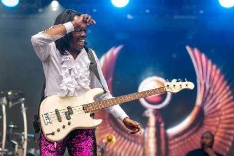 May 25, 2018 - Napa, California, U.S - VERDINE WHITE of Earth, Wind and Fire during BottleRock Music Festival at Napa Valley Expo in Napa, California Napa U.S. - ZUMAs135 20180525_zap_s135_627 Copyright: xDanielxDeSloverx