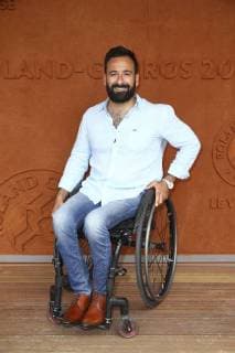 Michael Jeremiasz CELEBRITES : Village Roland Garros 2018 - 27 05 2018 GwendolineLeGoff Panoramic 