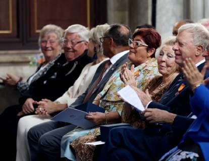 30-05-2018 Amsterdam Princess Beatrix during the award ceremony of the silver carnation ( zilveren anjers) of the Prince Bernard culturefoundation at the royal palace in Amsterdam. The silver carnation is annually awarded to individuals who voluntarily worked for culture and nature conservation.  Copyright: xPPEx
