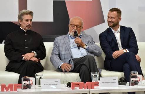 Entertainment Bilder des Tages The 11th Film Music Festival Elliot Goldenthal Krzysztof Penderecki Robert Piaskowski at a press conference of the 11th Film Music Festival on May 30, 2018 in Krakow, Poland. EN_01322536_0052 