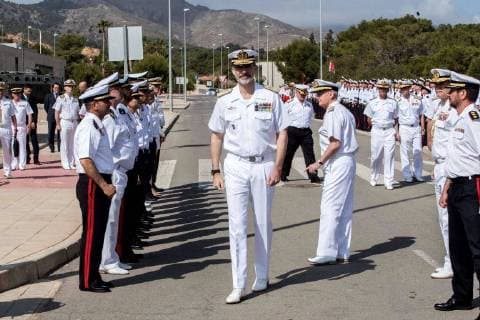 Entertainment Themen der Woche KW22 Entertainment Bilder des Tages King Felipe VI (c) visits the Naval Academy General Albacete and Fuster and the Naval Diving School in Cartagena, Murcia, Spain, 30 May 2018. King Felipe VI visits Naval Academies in Cartagena !ACHTUNG: NUR REDAKTIONELLE NUTZUNG!  Copyright: xMarcialxGuillénx GRAF9366 20180530-636632923011670106