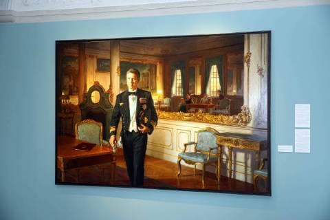 31-05-2018 National History Museum with a new portrait of Crown Prince Frederik of Denmark, by Australian artist Ralph Heimans at Frederiksborg Castle in Hillerod, Denmark. On the occasion of Crown Prince, the museum organizes an exhibition in the Knights Hall. The exhibition tells about the Crown Prince s existence and duties. This is evidenced by seeing how the role of prince and follower has been in history earlier. At the exhibition you can follow the life of the Crown Prince with topics such as baby baptism, military service, weddings, personal interests, expeditions and more. The exhibition is being built with large tableauer, where you will be able to relive the Crown Prince couple s engagement and weddings .  Copyright: xxPPE Hildebrandtx