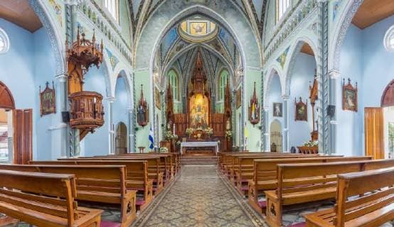 Interior of the Maria Auxiliadora Church in Granada, Nicaragua, Central America Copyright: OliverxWintzen 1283-292