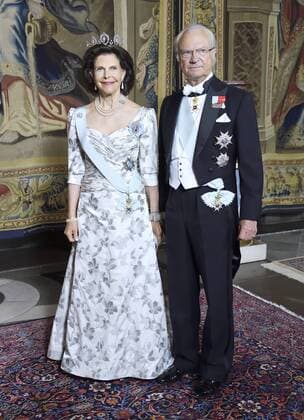 Queen Silvia, King Carl XVI Gustaf, Crown Princess Victoria, Prince Daniel Official dinner at the Royal Palace, Stockholm, Sweden 2018-05-31 Carl Gustav de Suede;Silvia de Suede Stockholm Sweden  587494