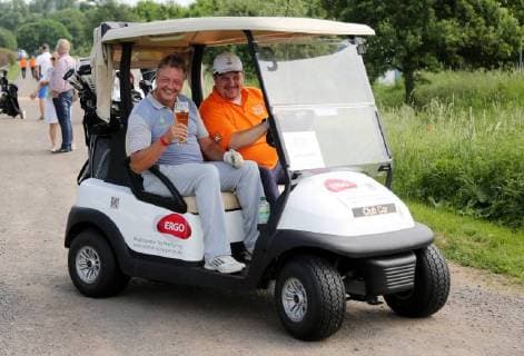 12 Thuringian Charity Open Mühlberg 01 06 2018 Mühlberg 12 Thüringer Charity Open in the picture Jochen Behle with Lutz Frischmann