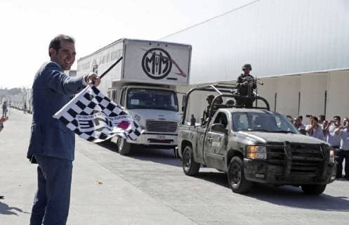 June 1 2018 EUM20180601POL01 JPG CITY OF MEXICO ElectionsElecciones Boletas Lorenzo Cordova president counselor of the National Electoral Institute announces the departure of a convoy of 24 trucks that will distribute the first delivery of electoral ballots in the country on June 1, 2018 and points out that this institution will provide the conditions to vote in peace equality and freedom  - ZUMAu78_ 20180601_zaf_u78_512 Copyright: xElxUniversalx