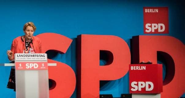 Franziska Giffey Rede von Franziska Giffey auf dem Landsparteitag der SPD *** Franziska Giffey Speech by Franziska Giffey at the SPD Party Rally