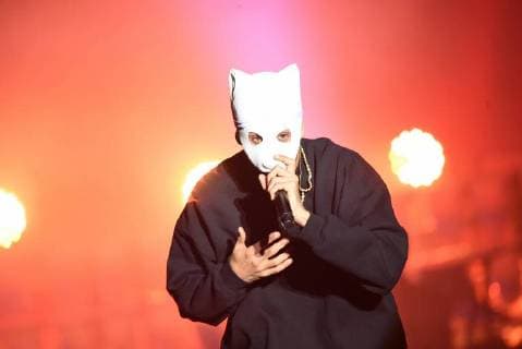 Entertainment Themen der Woche KW22 Entertainment Bilder des Tages 02.06.2018 xkhx Kassel, Hessentag Korbach 2018 Rapper Cro mit seiner Pandamaske beim Hessentag in Korbach *** 02 06 2018 xkhx Kassel Hessentag Korbach 2018 Rapper Cro with his panda mask at the Hessentag in Korbach