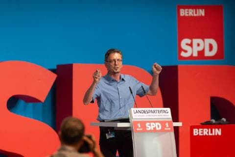 02.06.2018, Berlin, Deutschland, GER, Landesparteitag der Berliner SPD, Christian Gaebler *** 02 06 2018 Berlin Germany GER State party convention of the Berlin SPD Christian Gaebler