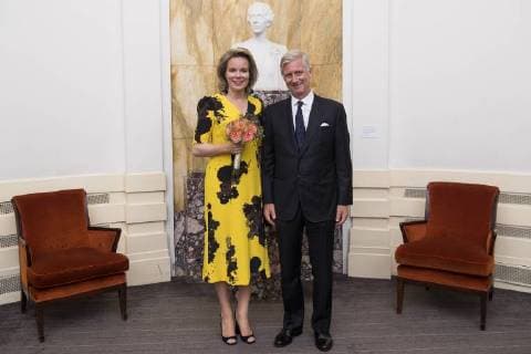 Queen Mathilde of Belgium and King Philippe - Filip of Belgium pictured at the closing concert of the Queen Elisabeth Competition Voice 2018 in Brussels, Monday 04 June 2018.  LAURIExDIEFFEMBACQ 05359038