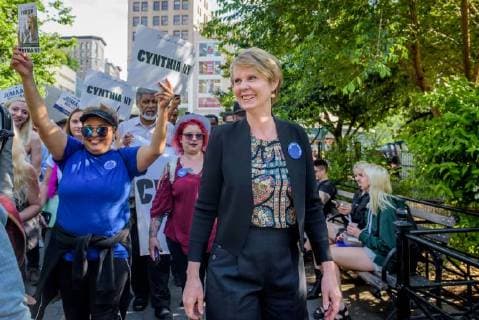 NYC: Cynthia Nixon s Petitioning Parade Hundreds of New Yorkers joined NY Governor candidate Cynthia Nixon and Lieutenant Governor candidate Jumaane Williams on a parade around Union Square on June 5, 2018, marking the start of a month long petitioning campaign. Team Cynthia volunteers will be fanning out across the state talking to voters and collecting signatures to get Cynthia Nixon on the Democratic primary ballot. New York New York United States Union Square Park  ErikxMcGregor