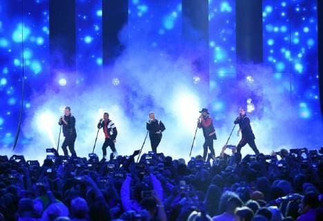 June 6, 2018 - Nashville, TN, U.S. - 06 June 2018 - Nashville, Tennessee - Nick Carter, Howie Dorough, Brian Littrell, AJ McLean and Kevin Richardson of Backstreet Boys. 2018 CMT Music Awards held at Bridgestone Arena. Photo Credit: Laura Farr AdMedia Nashville U.S. - ZUMAa123 20180606_zaa_a123_405 Copyright: xLauraxFarrAdmediax