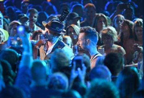 June 6, 2018 - Nashville, TN, U.S. - 06 June 2018 - Nashville, Tennessee - Tyler Hubbard, Brian Kelley, Florida Georgia Line. 2018 CMT Music Awards held at Bridgestone Arena. Photo Credit: Laura Farr AdMedia Nashville U.S. - ZUMAa123 20180606_zaa_a123_410 Copyright: xLauraxFarrAdmediax