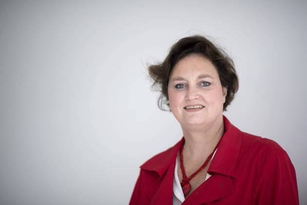 Ina Czyborra, SPD DEU, Deutschland, Germany, Berlin, 02.06.2018 Ina Czyborra, stellv. Vorsitzende der Berliner SPD, auf dem Landesparteitag der Berliner SPD in Berlin. Portrait Ina Czyborra at a party congress of the SPD in Berlin, Germany.