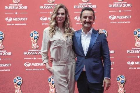 Foto IPP Andrea Oldani Cologno Monzese 7 06 2018 Presentazione della programmazione mediaset per i mondiali di calcio russia 2018 Nella foto Ilary Blasi e Nicola Savino italyphotopress world copyright  0