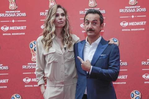 Foto IPP Andrea Oldani Cologno Monzese 7 06 2018 Presentazione della programmazione mediaset per i mondiali di calcio russia 2018 Nella foto Ilary Blasi e Nicola Savino italyphotopress world copyright  0