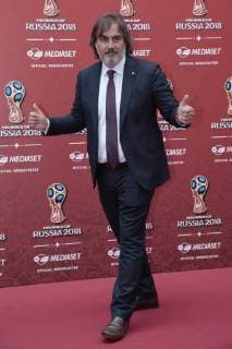 Foto IPP Andrea Oldani Cologno Monzese 7 06 2018 Presentazione della programmazione mediaset per i mondiali di calcio russia 2018 Nella foto, Pierluigi Pardo, giornalista italyphotopress world copyright  0