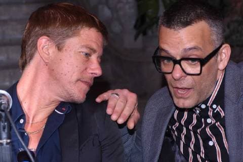 CIDADE DO MÉXICO, DF - 07.06.2018: INTERPOL MARAUDER ALBUM LAUNCH IN MEXICO - Paul Banks and Sam Fogarino members of American band during a press conference launch the new album & 39;Marauamp& 39; in Mexico City, Mexico x1546755x  CarlosxTischler
