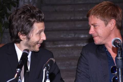 CIDADE DO MÉXICO, DF - 07.06.2018: INTERPOL MARAUDER ALBUM LAUNCH IN MEXICO - Daniel Kessler and Paul Banks members of American band during a press conference launch the new album & 39;Marr&amp& 39; in Me Cco City, Mexico x1546756x  CarlosxTischler