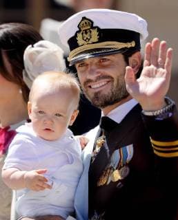 Entertainment Themen der Woche KW23 Entertainment Bilder des Tages Stockholm, Feierliche Taufe von Prinzessin Adrienne 08-06-2018 Baptism Prince Carl Philip and Prince Gabriel during Princess Adrienne Christening at the Drottningholm Castle Church in Stockholm in Sweden.  Copyright: xPPEx