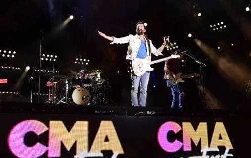 June 8, 2018 - Nashville, Tennessee, U.S. - 08 June 2018 - Nashville, Tennessee - Matthew Ramsey, Old Dominion. 2018 CMA Fest Nightly Concert held at Nissan Stadium. Photo Credit: AdMedia Nashville U.S. - ZUMAa123 20180608_zaa_a123_525 Copyright: xLauraxFarrx