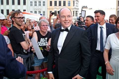 European Culture Prize Prince Albert II of Monaco Albert Alexandre Louis Pierre Rainier Grimaldi on the occasion of the award of the European Culture Prize on 09 06 2018 in the Frauenkirche Dresden 20180608BOS0085
