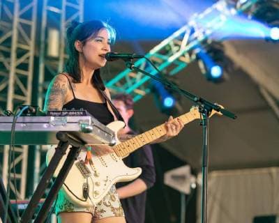 June 8, 2018 - Manchester, Tennessee, U.S - MICHELLE ZAUNER of Japanese Breakfast during Bonnaroo Music Festival 2018 in Manchester, Tennessee Manchester U.S. - ZUMAs135 20180608_zap_s135_507 Copyright: xDanielxDeSloverx