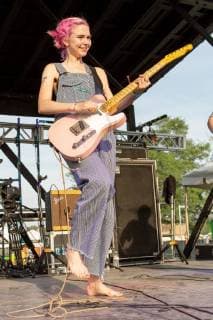 June 9, 2018 - Manchester, Tennessee, U.S - LYDIA NIGHT of The Regrettes during Bonnaroo Music Festival 2018 in Manchester, Tennessee Manchester U.S. - ZUMAs135 20180609_zap_s135_652 Copyright: xDanielxDeSloverx