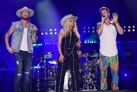June 11, 2018 - Nashville, Tennessee, U.S. - 10 June 2018 - Nashville, Tennessee - Brian Kelley, BeBe Rexha, Tyler Hubbard, Florida Georgia Line. 2018 CMA Music Fest Nightly Concert held at Nissan Stadium. Photo Credit: AdMedia Nashville U.S. - ZUMAa123 20180611_zaa_a123_005 Copyright: xLauraxFarrx