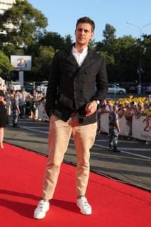 SOCHI, RUSSIA - JUNE 10, 2018: Actor Milos Bikovic at the closing ceremony of the 29th Kinotavr Film Festival. Vyacheslav Prokofyev TASS  TS083742
