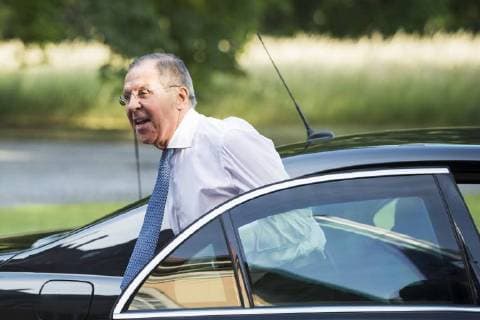 June 11, 2018 - Berlin, Germany - Russian Foreign Minister Sergei Lavrov arrives for talks in Normandy format on the situation in Ukraine at Villa Borsig in Berlin, Germany on June 11, 2018. Berlin Germany  - ZUMAn230 20180611_zaa_n230_750 Copyright: xEmmanuelexContinix