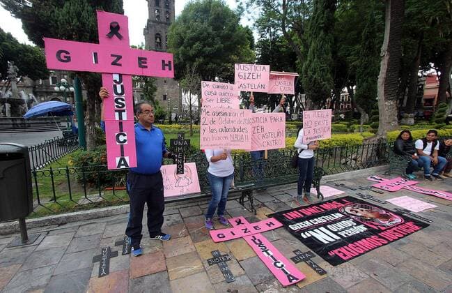June 11 2018 EUM20180611JUS01 JPG PUEBLA Pue ProtestProtesta Feminicidio June 11, 2018 Friends and relatives demonstrated in the capital city of Puebla on Monday to request clarification of the death of Gizeh Castaneda Castro on October 2, 2016 Photo Agency EL UNIVERSALOmar ContrerasEELG  - ZUMAu78_ 20180611_zaf_u78_521 Copyright: xElxUniversalx