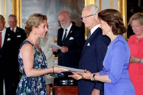 Medal presentation, Drottningholm Palace, Stockholm, 2018-06-12 Carl Gustav de Suede;Silvia de Suede Stockholm Sweden  588910
