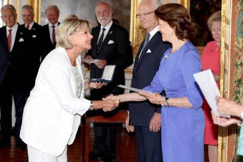 Medal presentation, Drottningholm Palace, Stockholm, 2018-06-12 Carl Gustav de Suede;Silvia de Suede Stockholm Sweden  588910