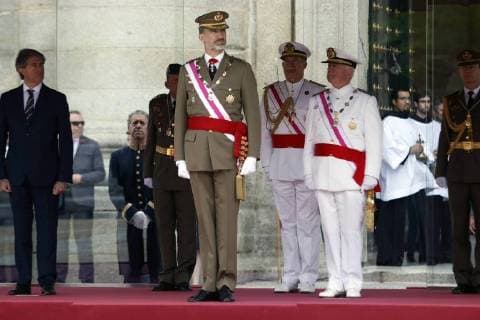 THE KING FELIPE PRESIDES THE CELEBRATION OF THE CHAPTER OF THE REAL AND MILITARY ORDER OF SAN HERMENEGILDO FELIPE OF BORBON AND GREECE 12 06 2018 June 12 2018 King Felipe attends the celebration of the Military Order of San Hermenegildo in the Monastery of El Escorial in Madrid 888 Cordon Press  EuropaxPress El Rey Felipe preside la celebracion del Capitulo de la Real y M