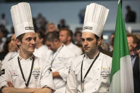 June 12, 2018 - Turin, Piedmont, Italy - Turin, Italy-June 12, 2018: Martino Ruggieri during the Award ceremony for the Bocuse d Or competition, the world s most famous international cooking competition in Turin. 20 international chefs face off to win a place in the January world final in Lyon Turin Italy - ZUMAg210 20180612_zbp_g210_159 Copyright: xStefanoxGuidix