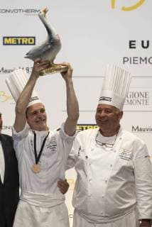 June 12, 2018 - Turin, Piedmont, Italy - Turin, Italy-June 12, 2018: Curtis Mulpas during the Award ceremony for the Bocuse d Or competition, the world s most famous international cooking competition in Turin. 20 international chefs face off to win a place in the January world final in Lyon Turin Italy - ZUMAg210 20180612_zbp_g210_163 Copyright: xStefanoxGuidix