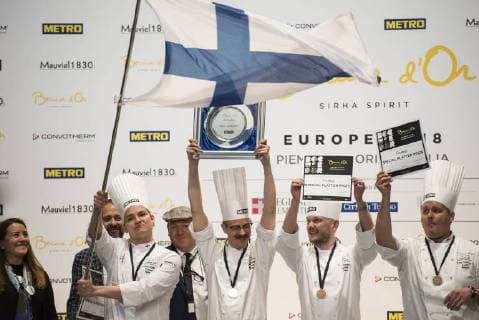 June 12, 2018 - Turin, Piedmont, Italy - Turin, Italy-June 12, 2018: Ismo Sipelainer during the Award ceremony for the Bocuse d Or competition, the world s most famous international cooking competition in Turin. 20 international chefs face off to win a place in the January world final in Lyon during the Award ceremony for the Bocuse d Or competition, the world s most famous international cooking competition in Turin. 20 international chefs face off to win a place in the January world final in Lyon Turin Italy - ZUMAg210 20180612_zbp_g210_170 Copyright: xStefanoxGuidix