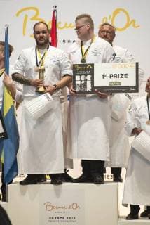 June 12, 2018 - Turin, Piedmont, Italy - Turin, Italy-June 12, 2018: Christian Andre Pettersen during the Award ceremony for the Bocuse d Or competition, the world s most famous international cooking competition in Turin. 20 international chefs face off to win a place in the January world final in Lyon Turin Italy - ZUMAg210 20180612_zbp_g210_180 Copyright: xStefanoxGuidix