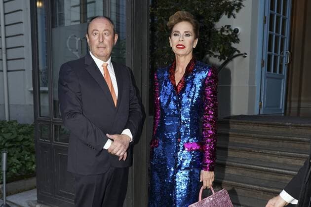 June 12, 2018 - Madrid, Spain - Agatha Ruiz de la Prada and Luis Miguel Rodriguez attends the Vanity Fair journalist award 2018 at Santo Mauro Hotel on June 12, 2018 in Madrid, Spain. Madrid Spain  - ZUMAn230 20180612_zaa_n230_827 Copyright: xOscarxGonzalezx