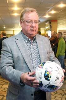 MOSCOW, RUSSIA â€“ JUNE 13, 2018: Russian Book Union President Sergei Stepashin at the premiere of Svetlana Kharchevina s film Lev Yashin No 1 , a documentary about Soviet football goalkeeper Lev Yashin. Alexander Shcherbak TASS  TS083EB5